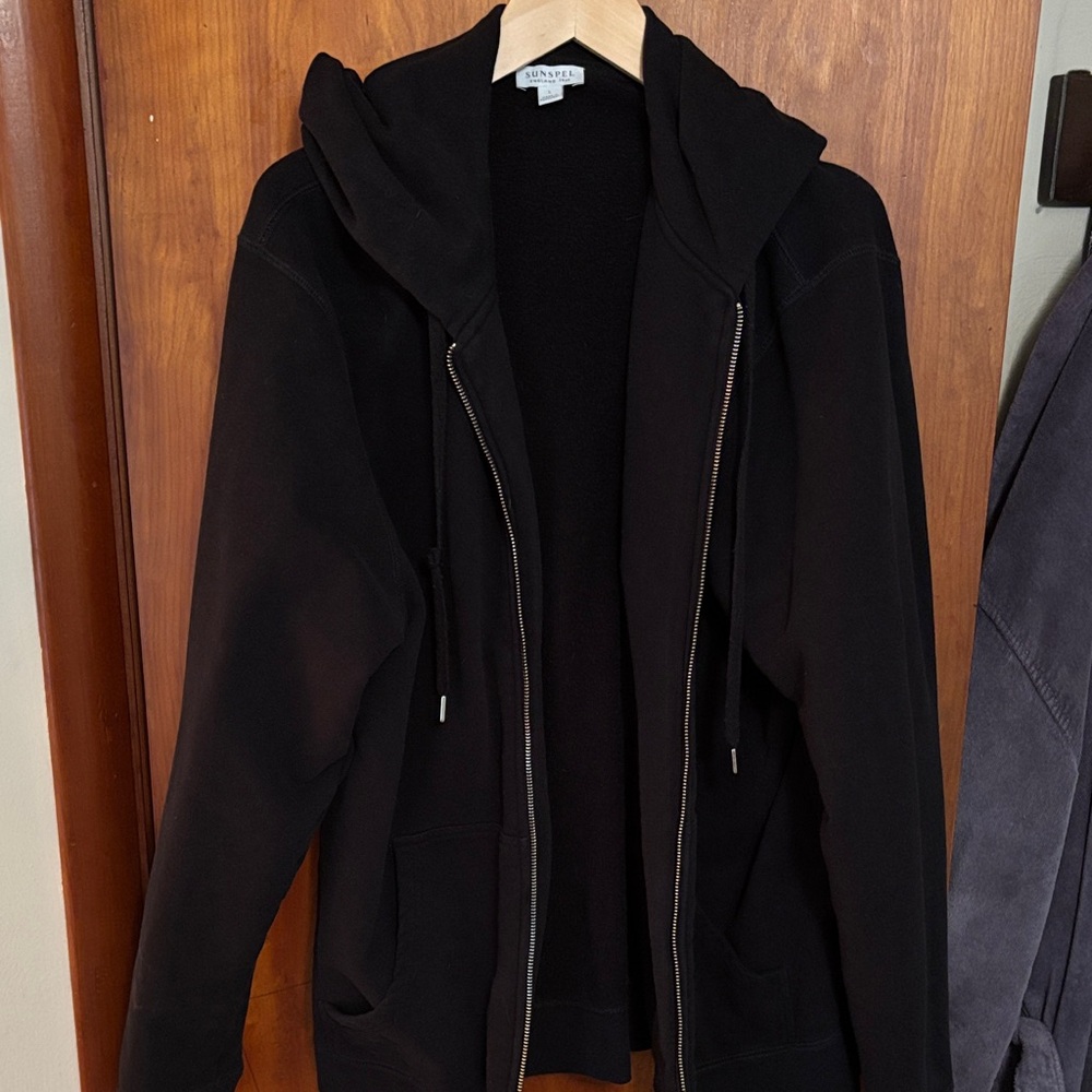 Black Sunspel full zip Hoodie L